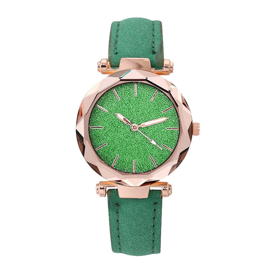 Ladies Quartz Watch With Leather Strap Simple Business Casual