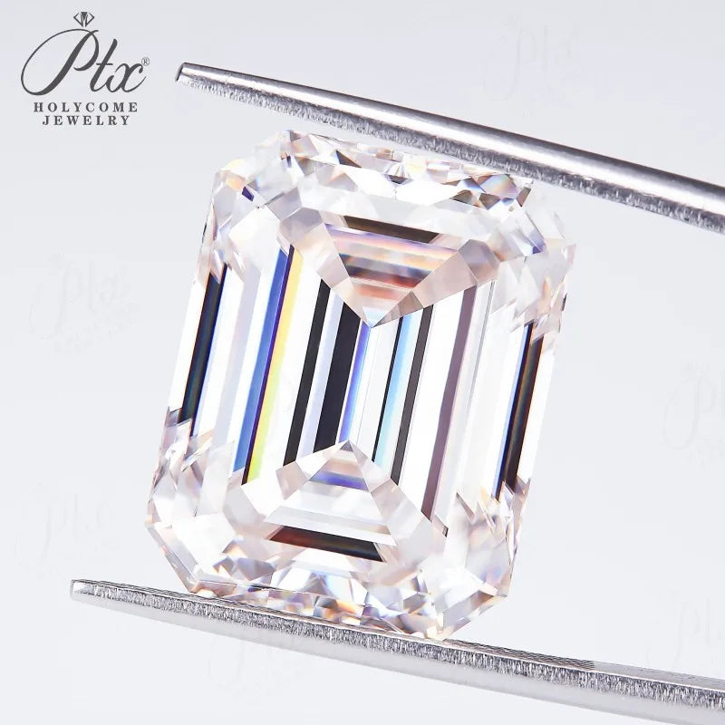 Emerald Brilliant Cut Moissanite Beads Loose Gems for Jewelry Crafting