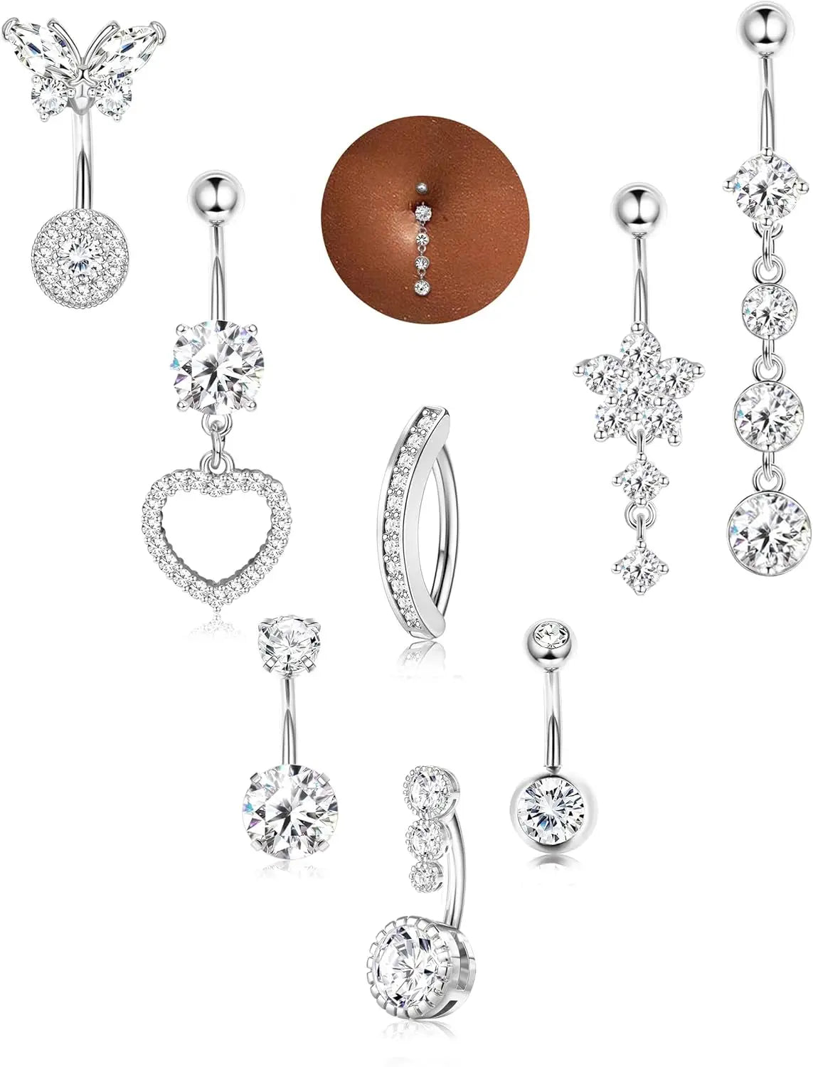 Belly Button Ring Dangle Jewelry