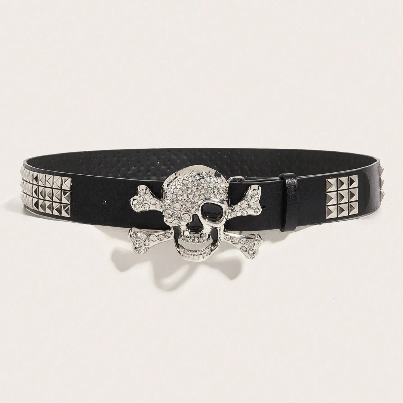 Buckle Belt Skull PU Leather Decorative