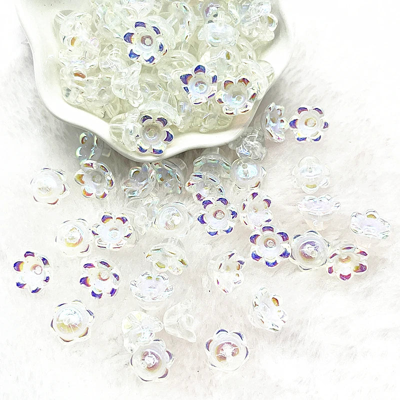 HWYCRRGT Glass Lampwork Beads Caps For Jewelry Making DIY Bracelets Hairpins