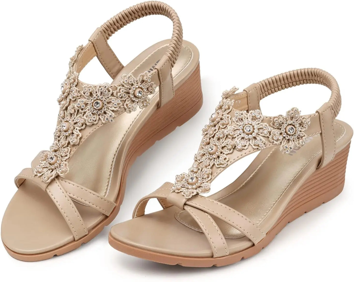 Sandal Wedge Flower Design