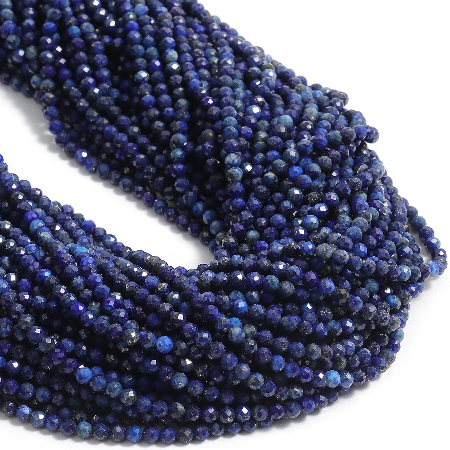 Faceted Tiny Beads Natural Aquamarine Lapis Lazuli Tourmaline Amethyst Beads