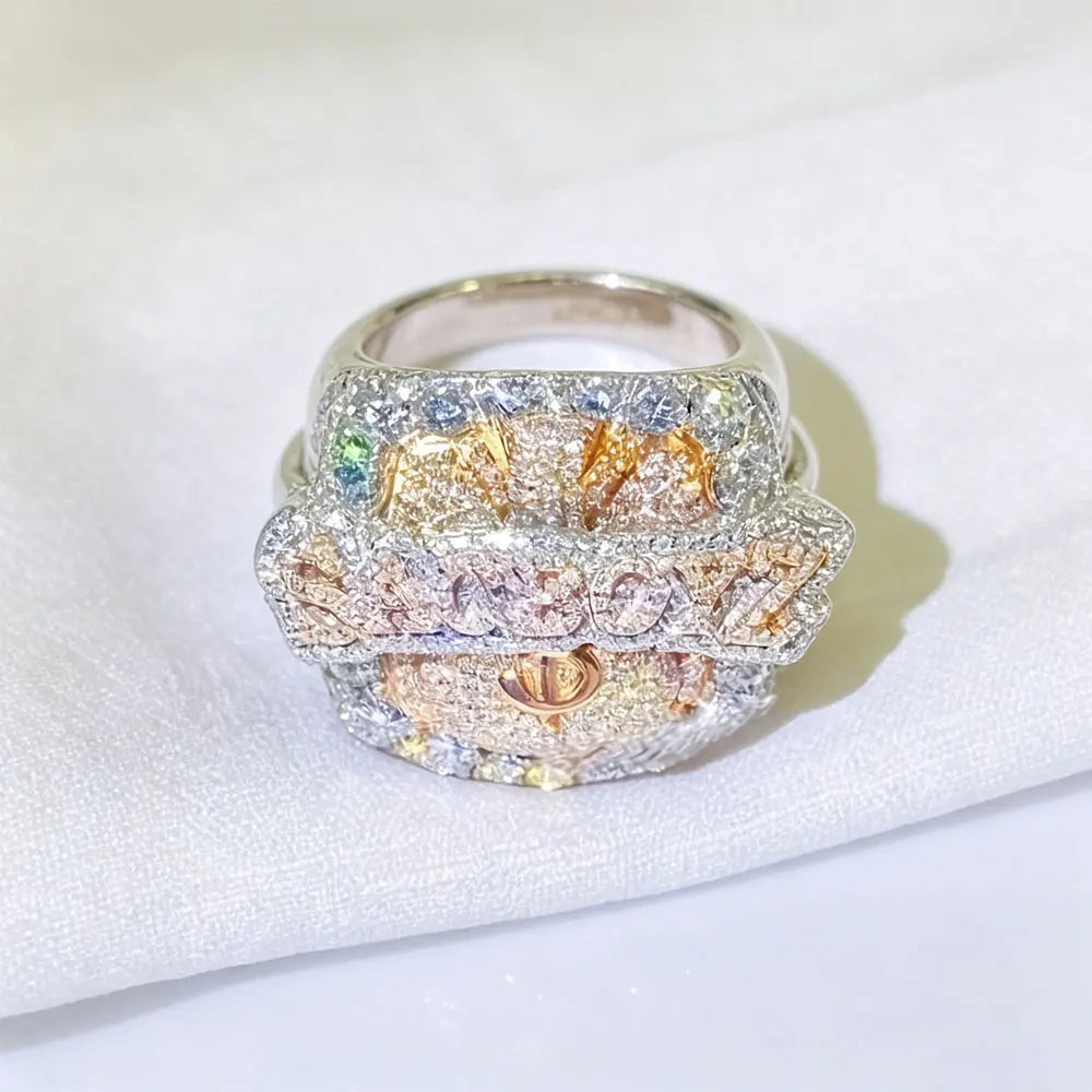 Zircon Letter Ring