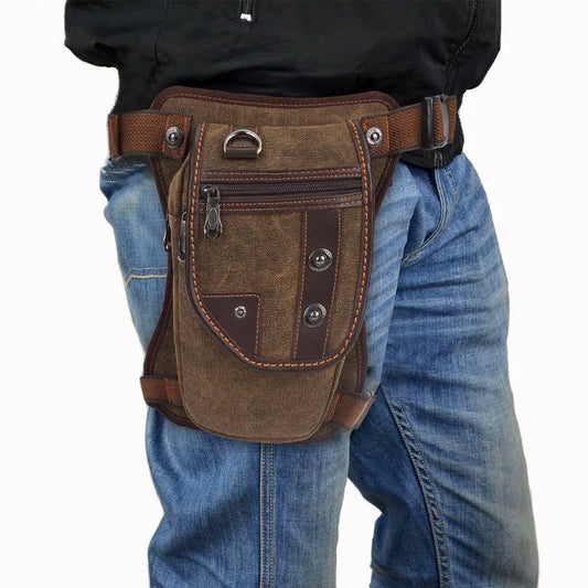 Canvas Tactical Leg Bag for Running Camping Hiking Motorcycle Cycling