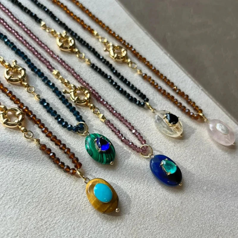 Necklace With Natural Stone Pendant