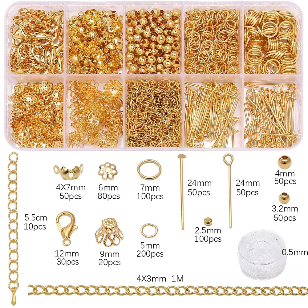 DIY Jewelry Starter Kit Beads Findings Earrings Necklaces