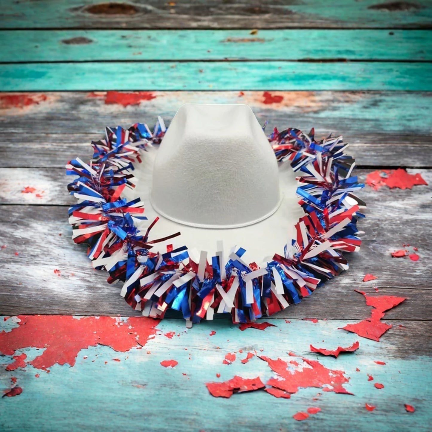 Patriotic American Flag Cowboy Hat With Stars And Stripes For 4th Of July