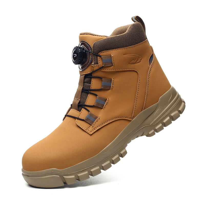 Safety Boots Men Indestructible Steel Toe Work Shoes