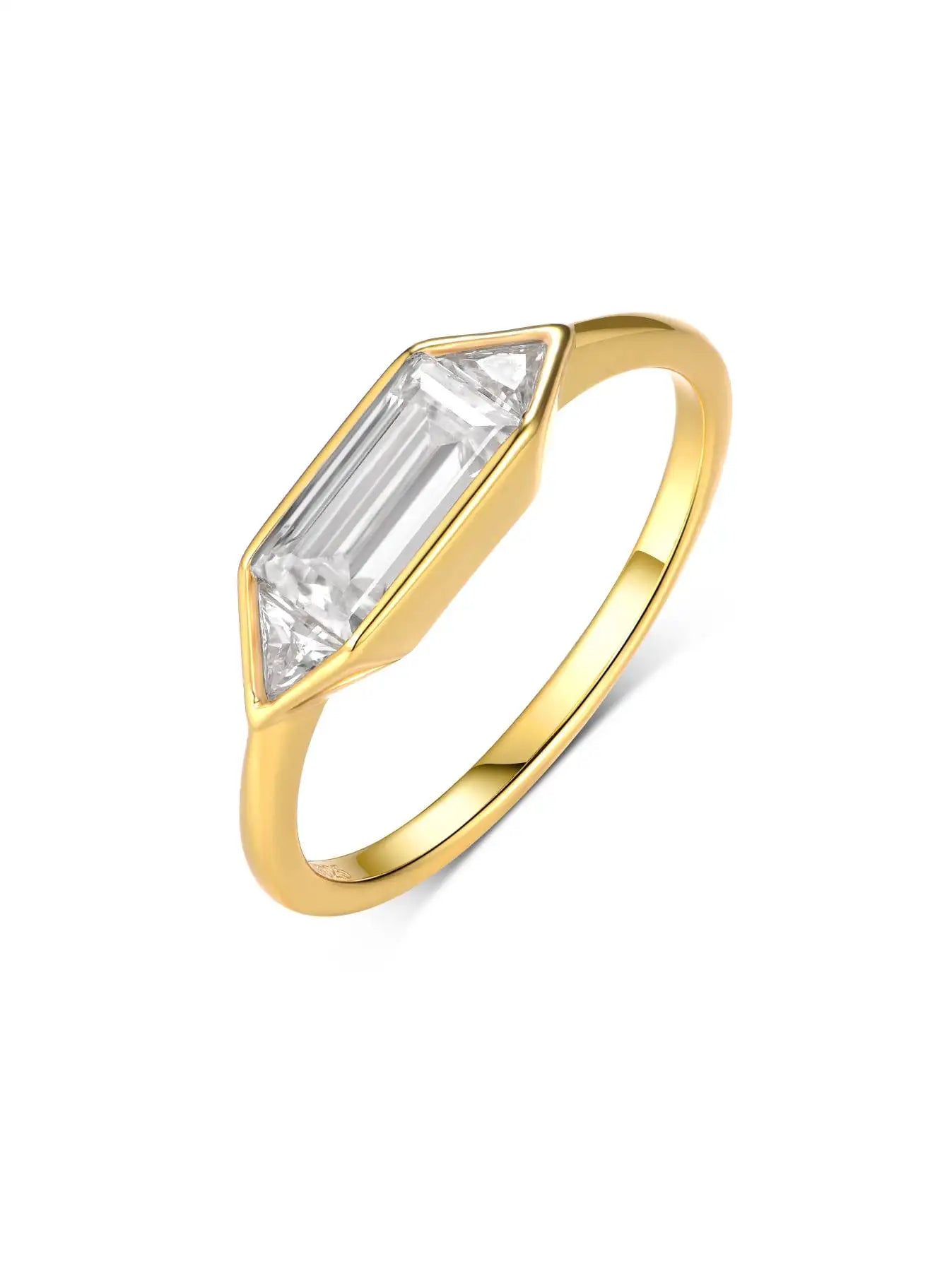 925 Silver Moissanite Ring Fine Jewelry Unisex Gift Idea