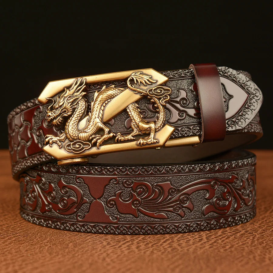 Dragon Belt Automatic Buckle Casual Style