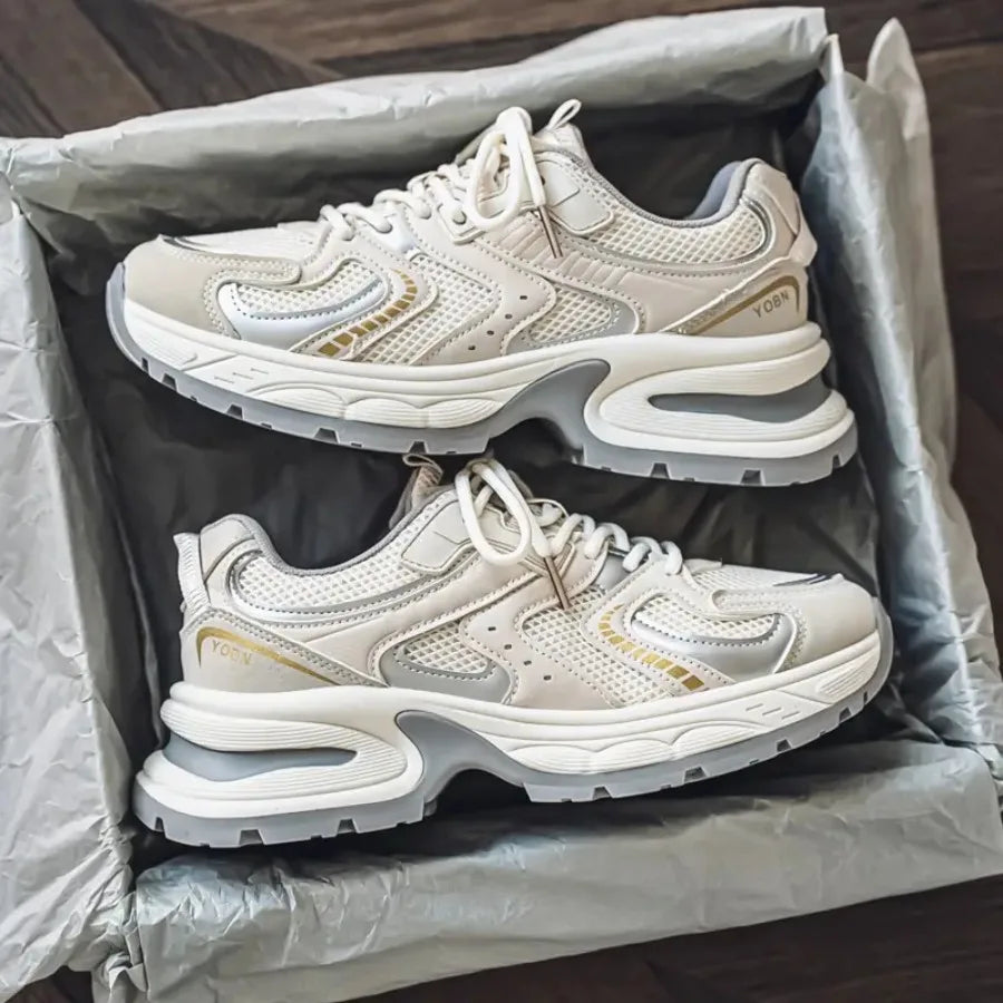 Unisex Casual Sneakers Lightweight PU Shoes For Gym And Training