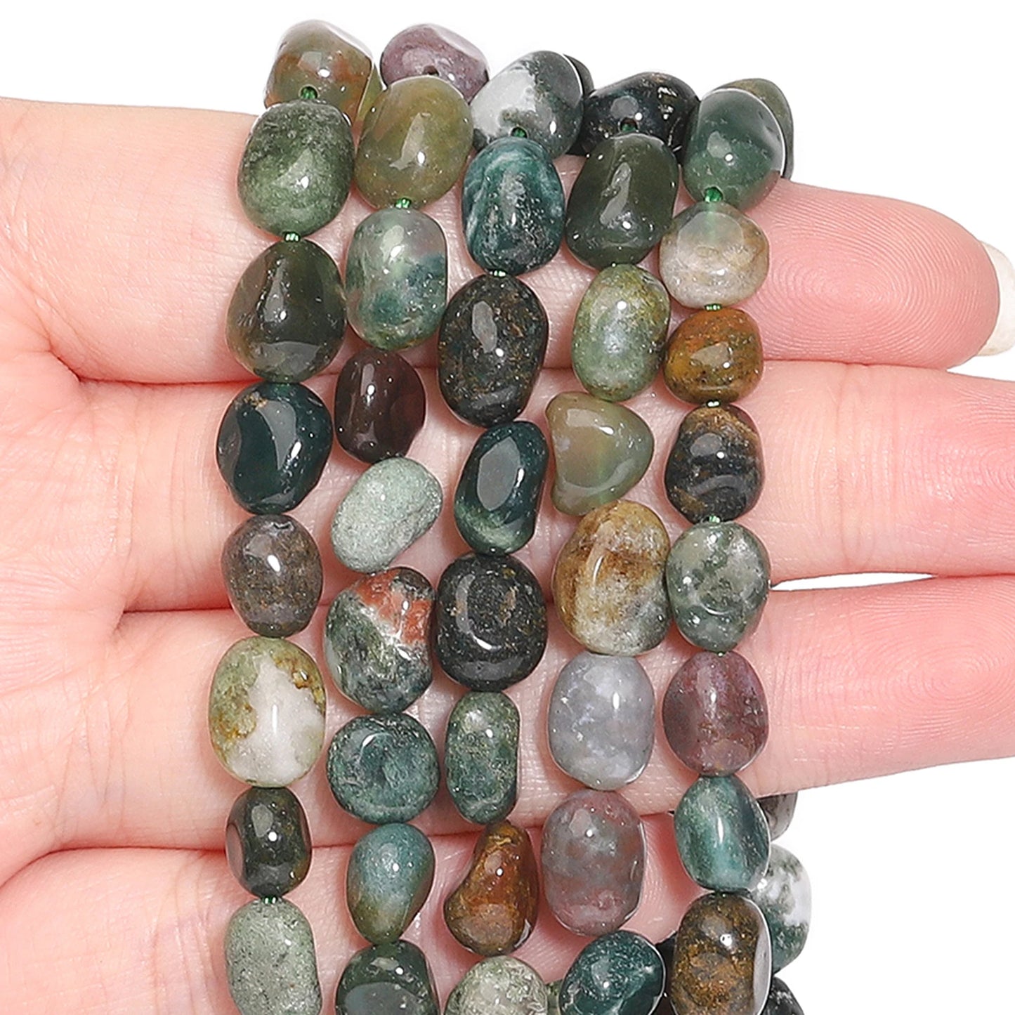 Red Jasper Indian Agate Rose Quartz Beads For Jewelry Making