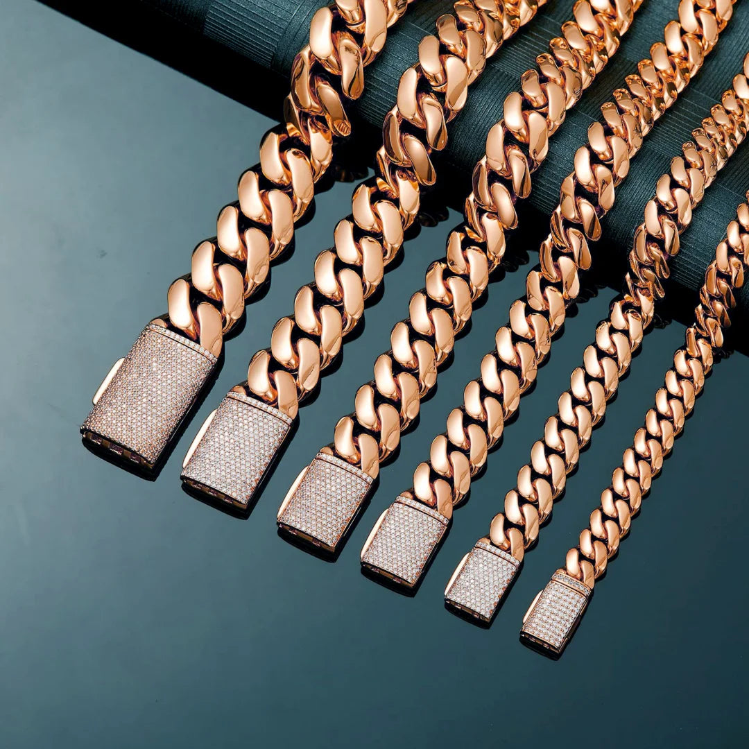 Necklace Iced CZ Box Clasp