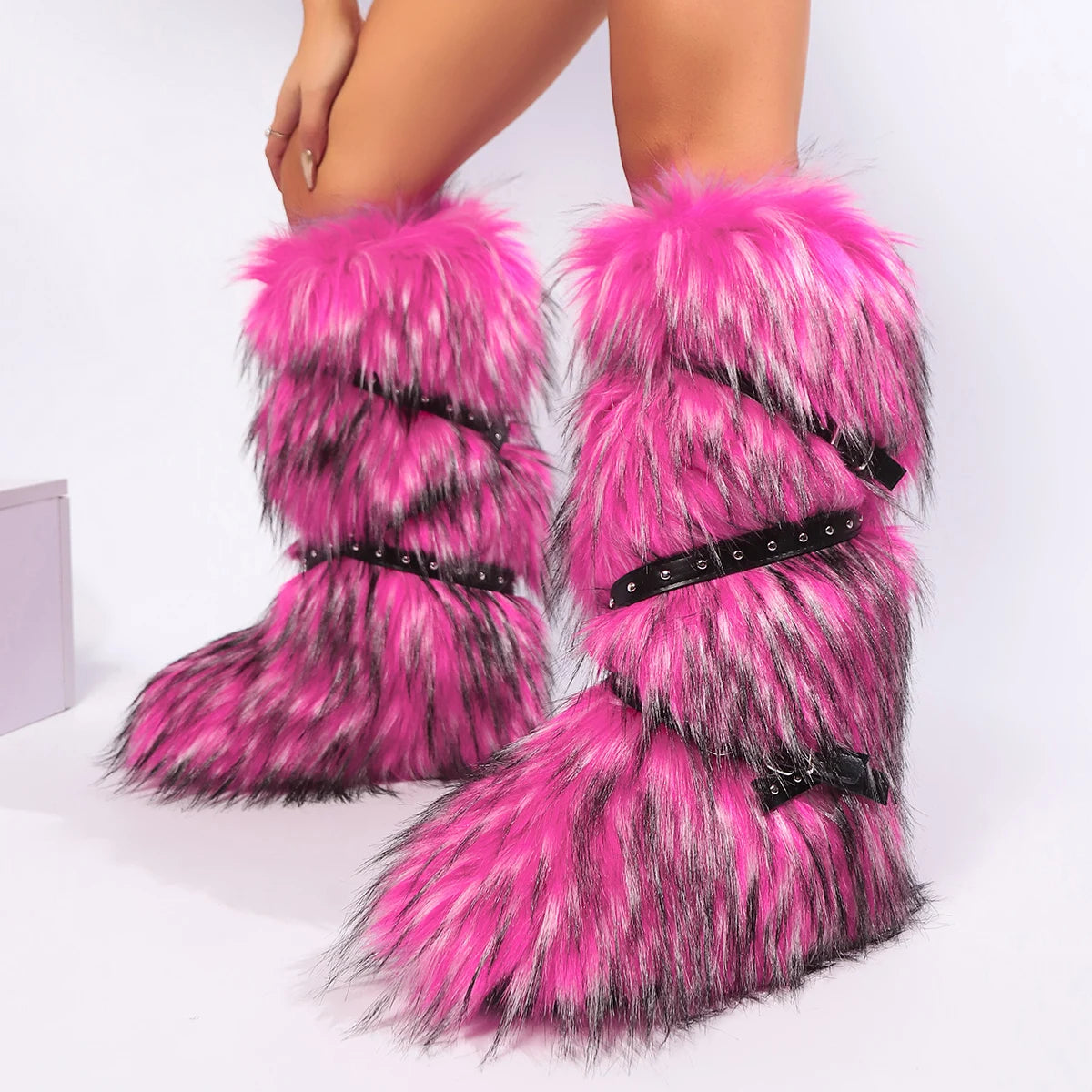 Boots Slip On Rivet Runway Shoes