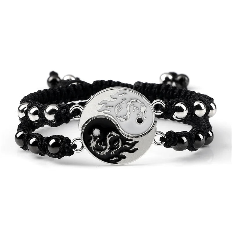 Bracelet Dragon Two Piece Set Yin Yang Jewelry