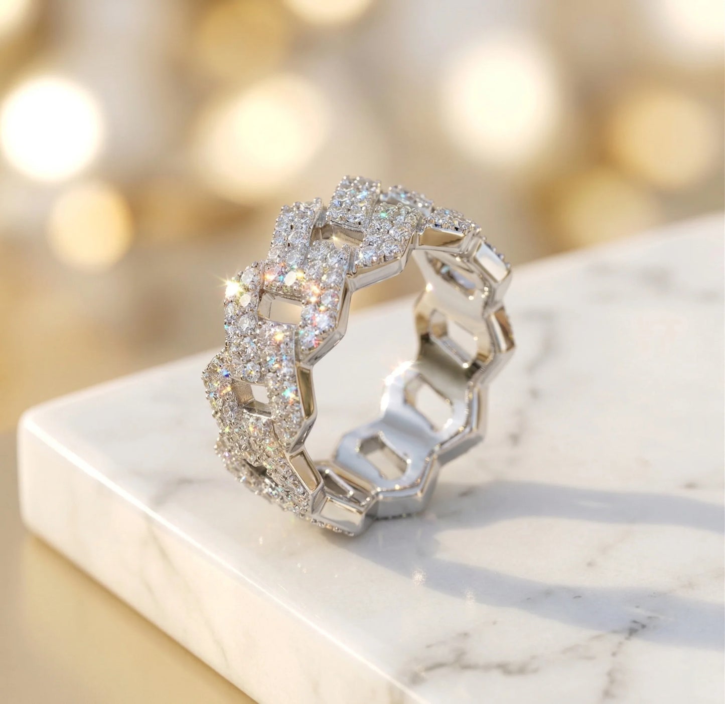 Ring Cuban Zircon Iced Out Jewelry