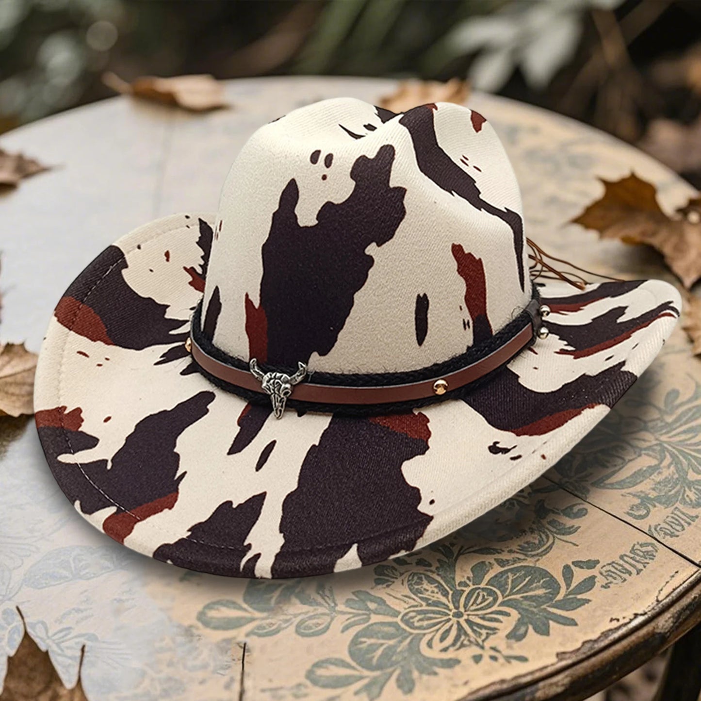 Western Cowboy Hat Cow Print