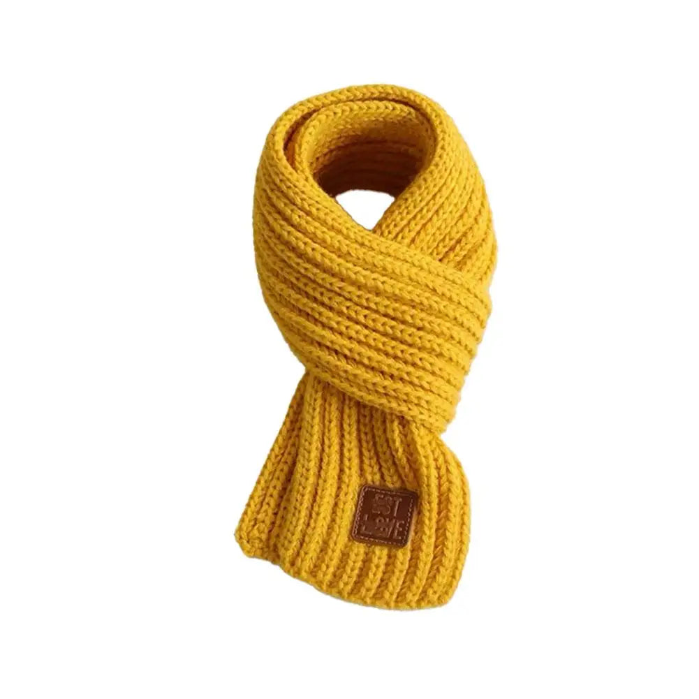 Kids Knitted Winter Scarf Thick Warm Casual Accessory