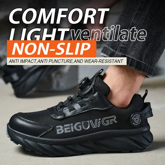Rubber Padded Safety Shoes Anti Slip Impact Resistant Puncture Resistant