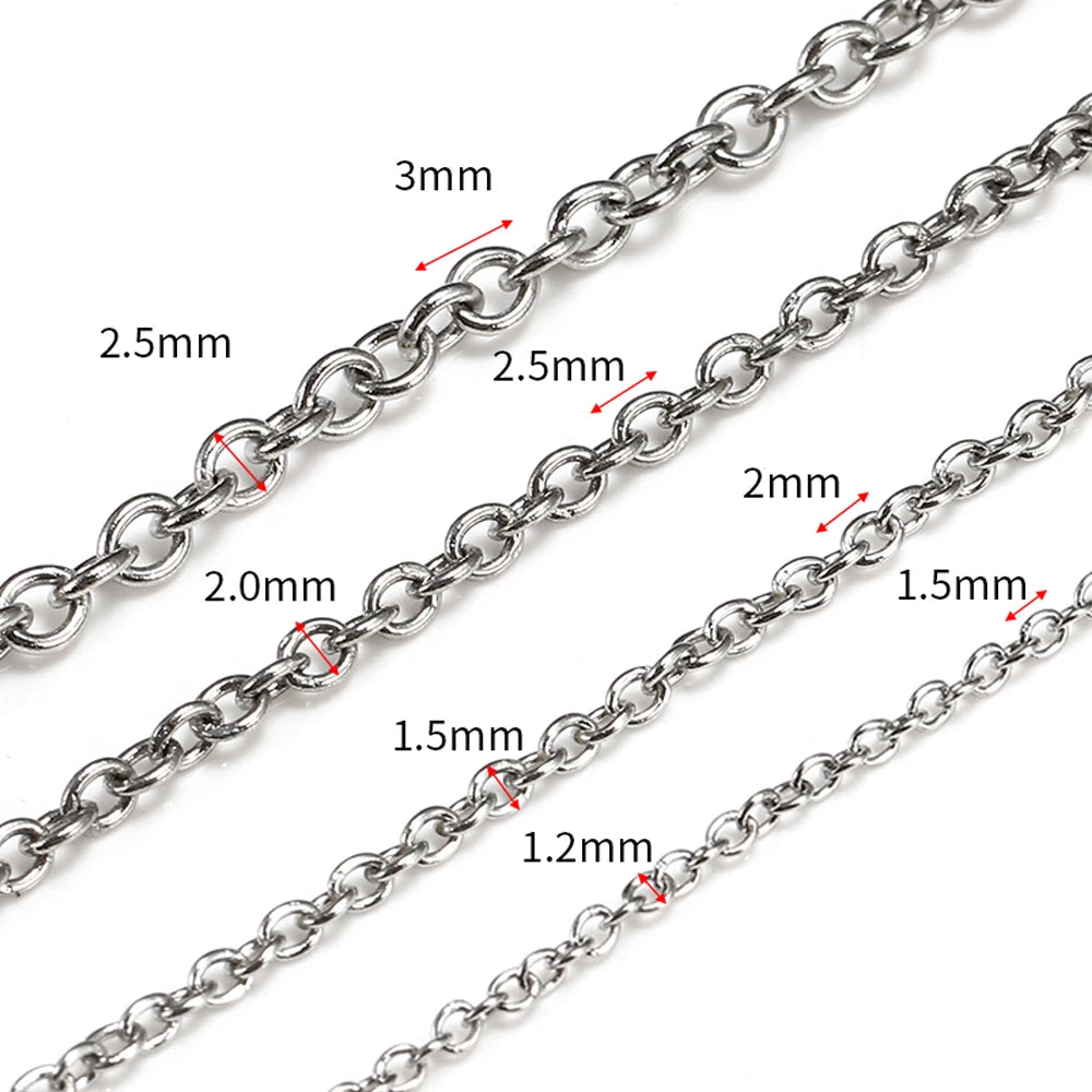 Stainless Steel O Shape Cable Chain Roll For Jewelry Making