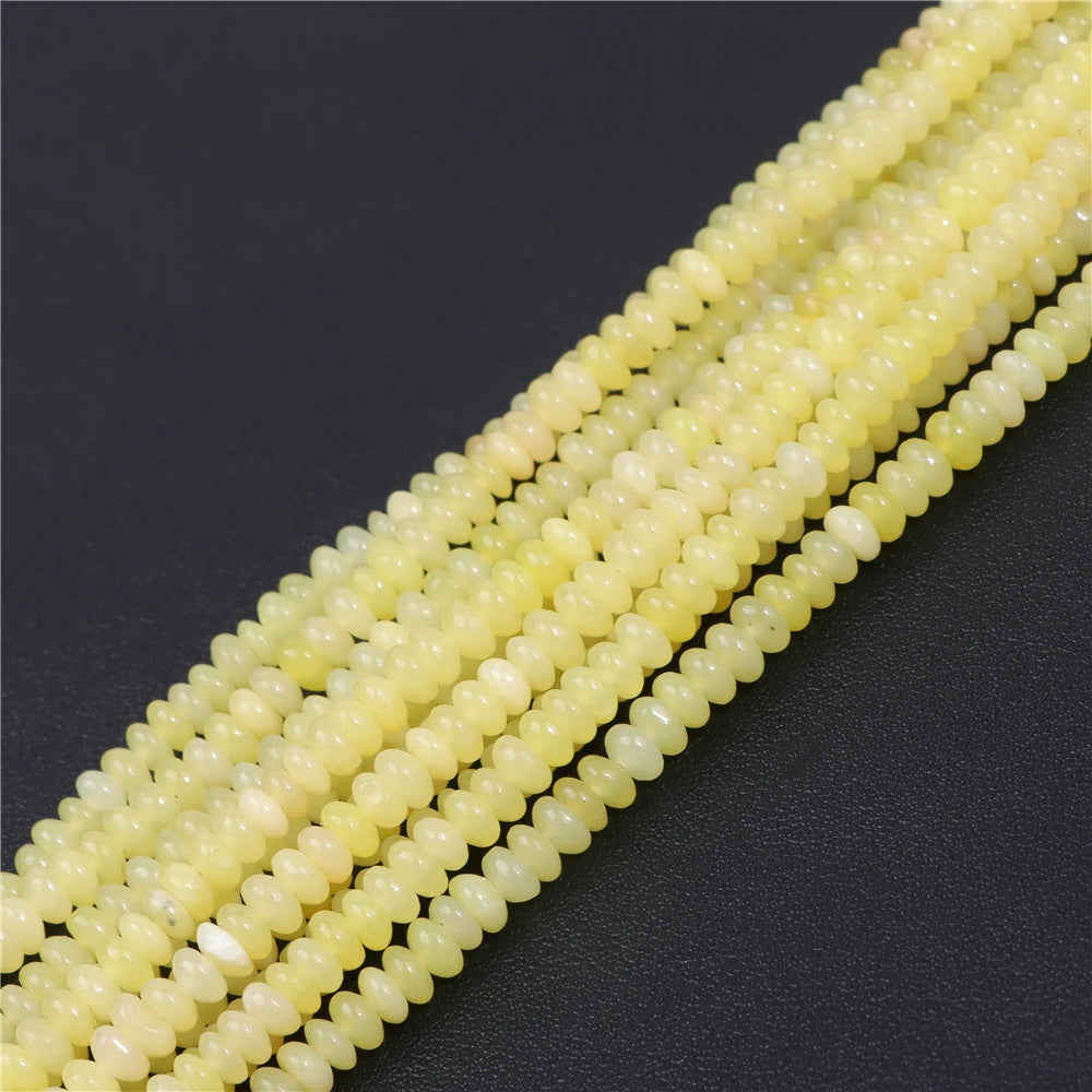 Natural Stone Abacus Shaped Disc Beads For Jewelry Making