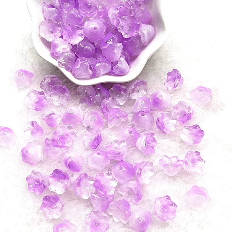 HWYCRRGT Glass Lampwork Beads Caps For Jewelry Making DIY Bracelets Hairpins
