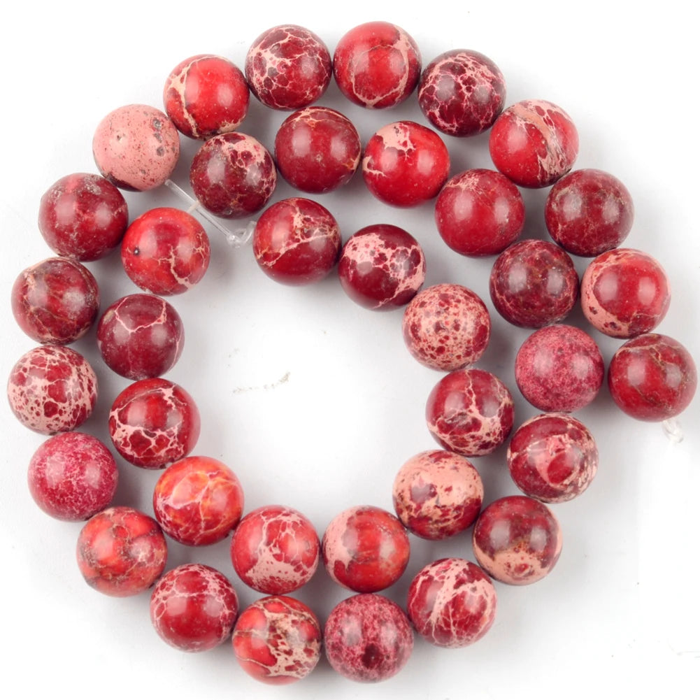 Jasper Beads For Jewelry Making Natural Red