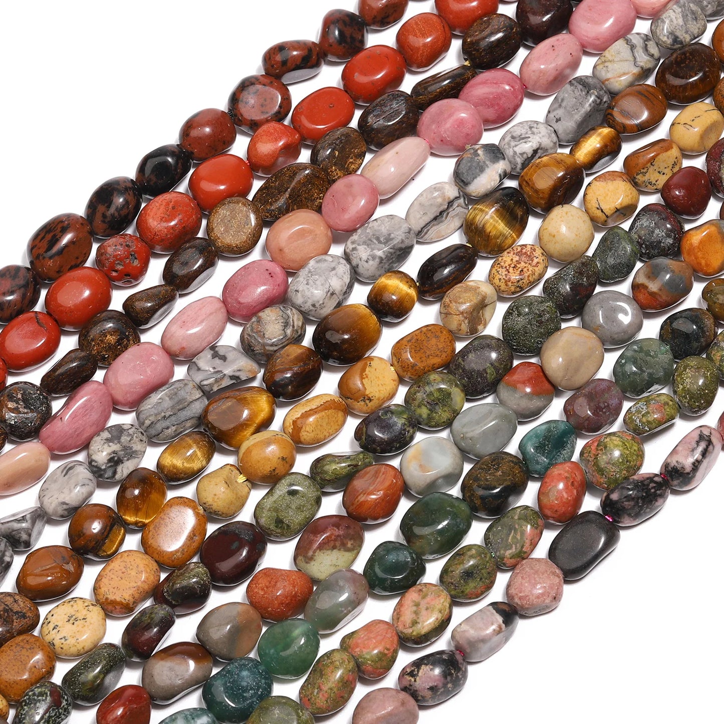 Red Jasper Indian Agate Rose Quartz Beads For Jewelry Making