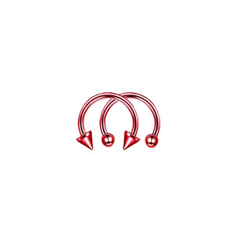 Stainless Steel Nose Hoop and Septum Ring Set 2pcs