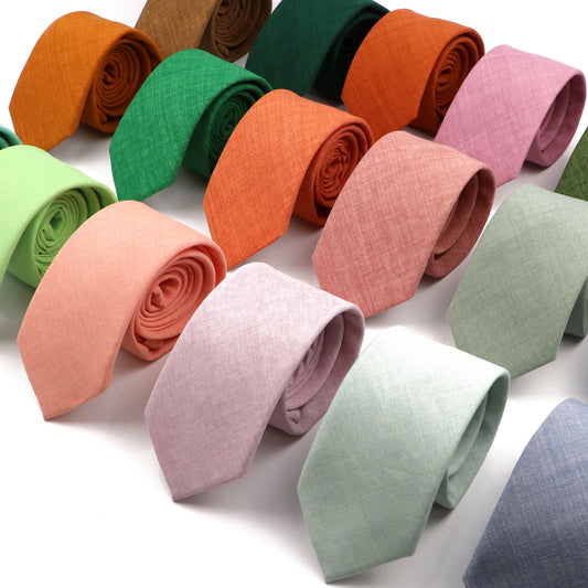 Necktie Cotton Solid Accessory