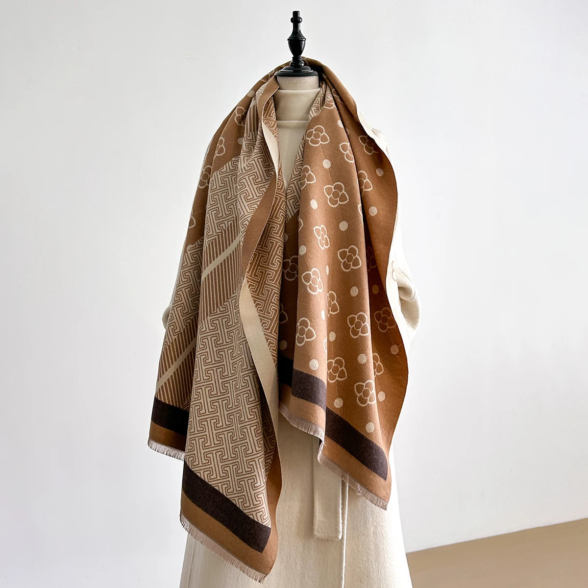 Cashmere Faux Scarf Thick Luxury Shawl