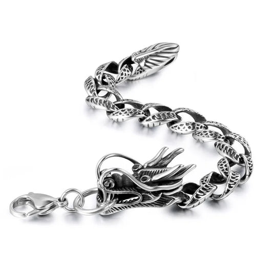 National Style Jewelry Dragon Bracelet Titanium Steel