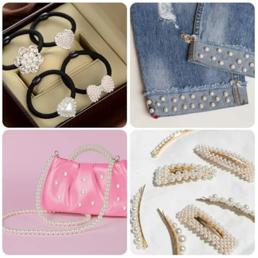 Pearl Beads Jewelry Making Kit With Gold Spacer Beads