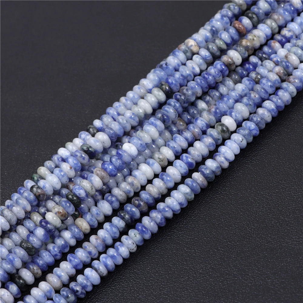 Natural Stone Abacus Shaped Disc Beads For Jewelry Making