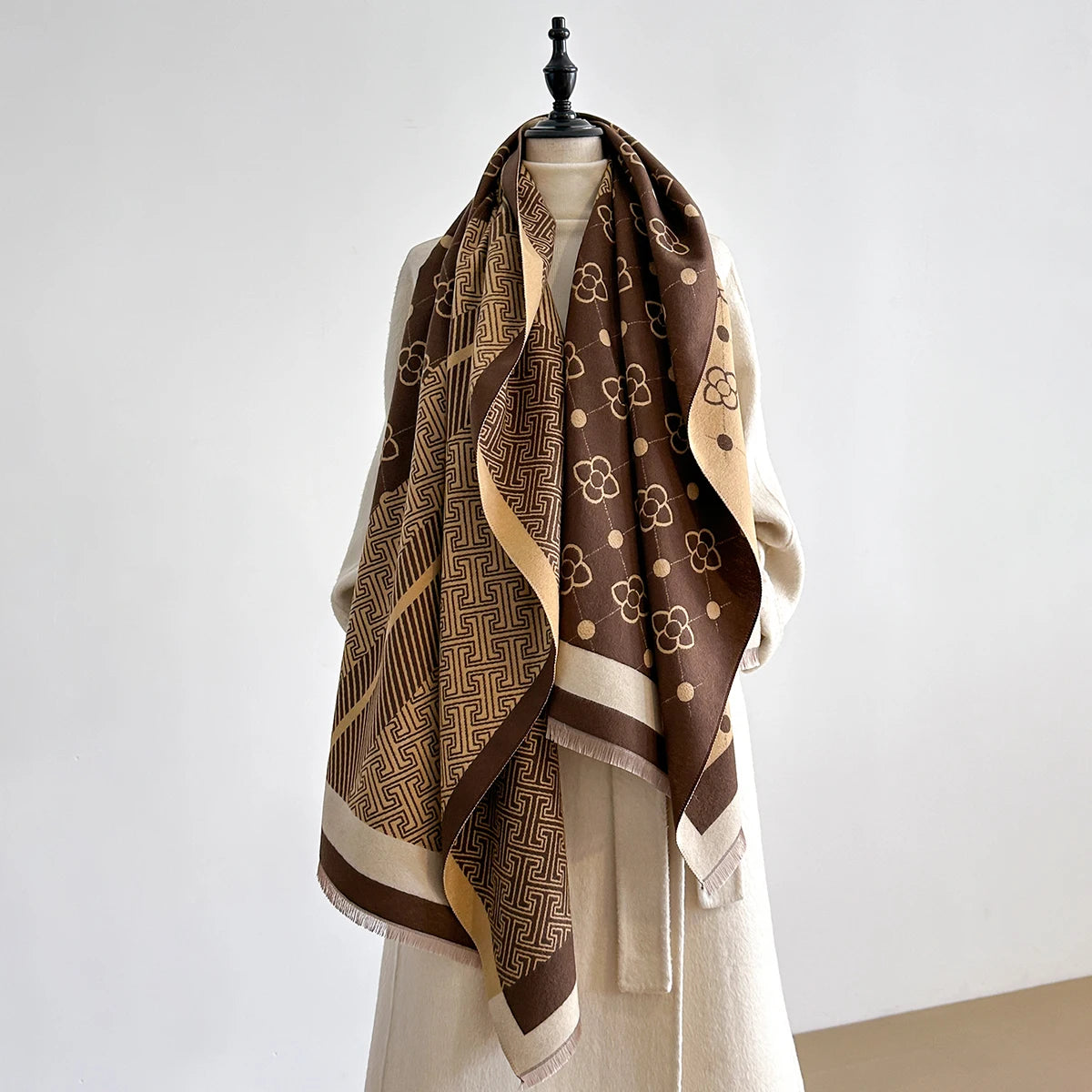 Cashmere Faux Scarf Thick Luxury Shawl