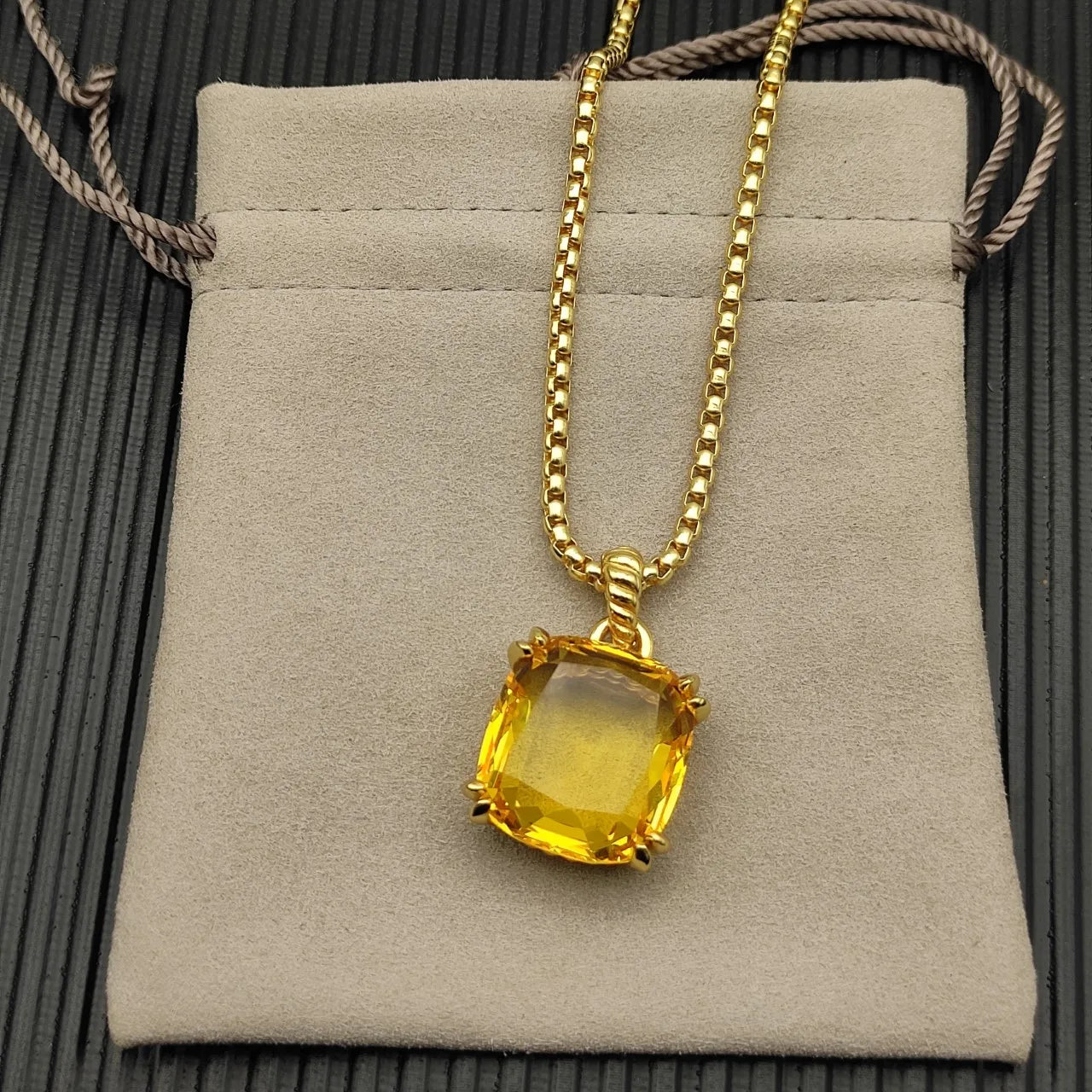 Necklace Gold Crystal Marbella