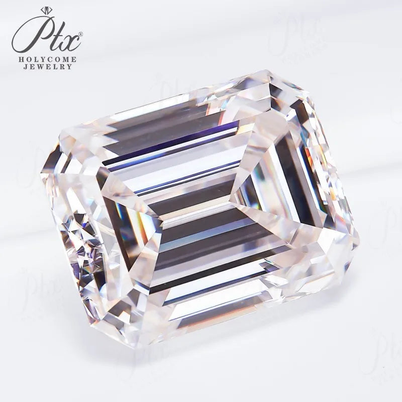 Emerald Brilliant Cut Moissanite Beads Loose Gems for Jewelry Crafting