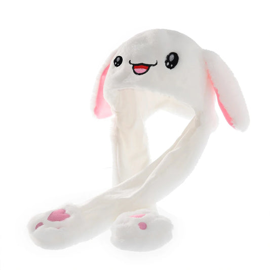 Pinching Ear Plush Rabbit Ears Hat With Crystal Velvet