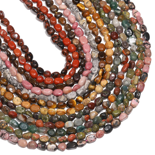 Red Jasper Indian Agate Rose Quartz Beads For Jewelry Making