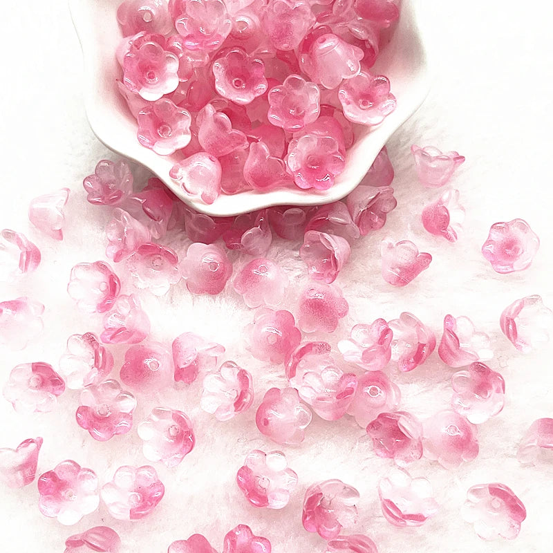 HWYCRRGT Glass Lampwork Beads Caps For Jewelry Making DIY Bracelets Hairpins
