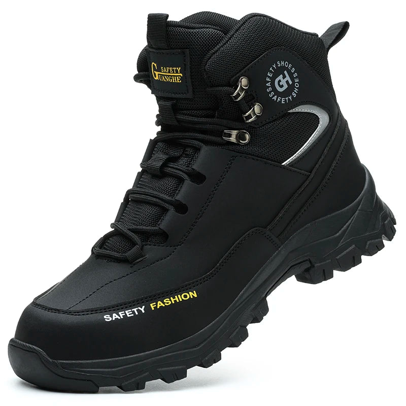 Men's Safety Shoes Steel Toe Anti Puncture Work Boots