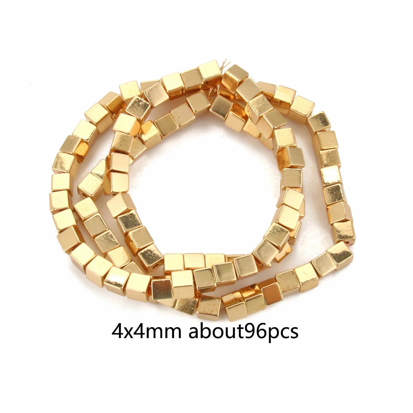 TANANTA Gold Plated Hematite Loose Spacer Beads for Jewelry Making