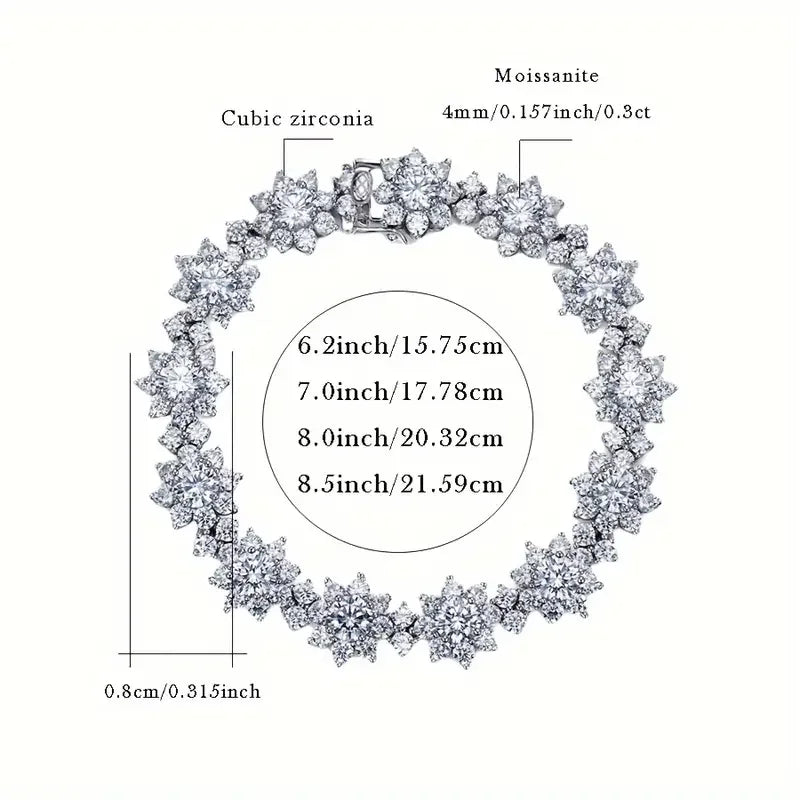 Bracelet 925 Silver Moissanite