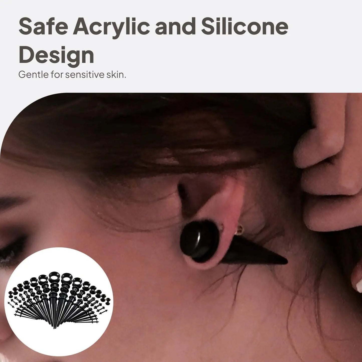 Ear Gauges Stretching Kit For Flesh Tunnels