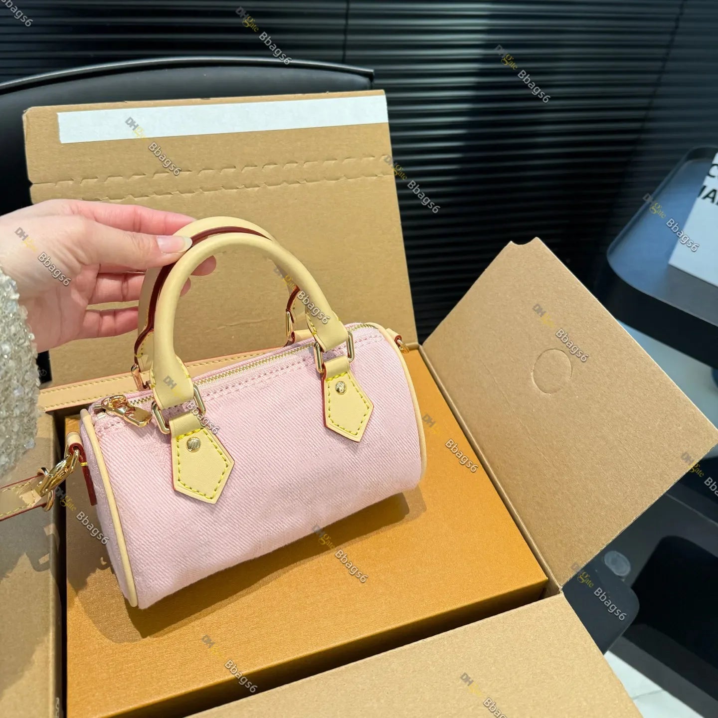 Clutch Mini Denim Leather