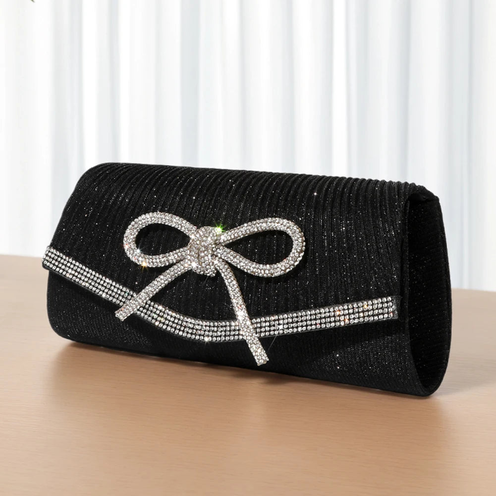 Clutch Glitter Rhinestone Bow
