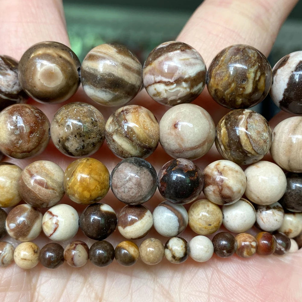 Australian Zebra Jasper Beads for Jewelry Making