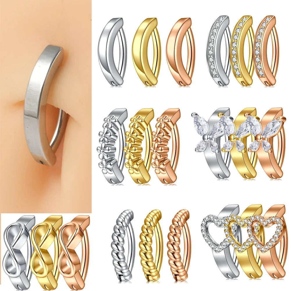 Navel Piercing Simple Belly Button Ring