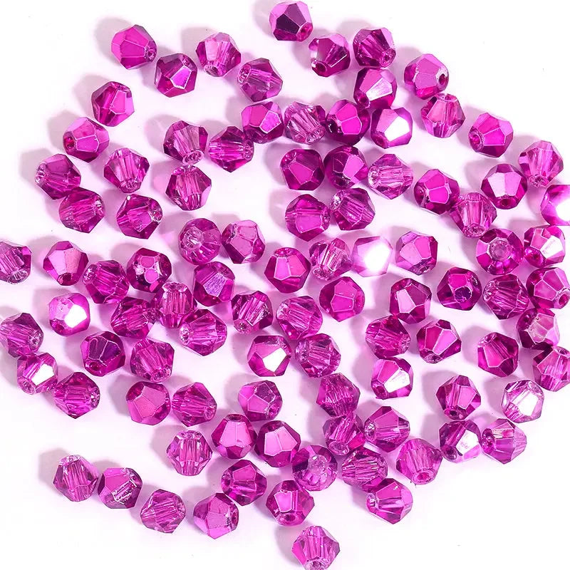Glass Bicone Beads Faceted Crystal For Jewelry Making